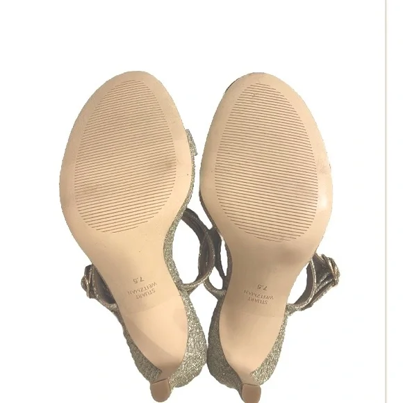 Stuart Weistman cristal buckle Glitter sandals - Picture 9 of 11